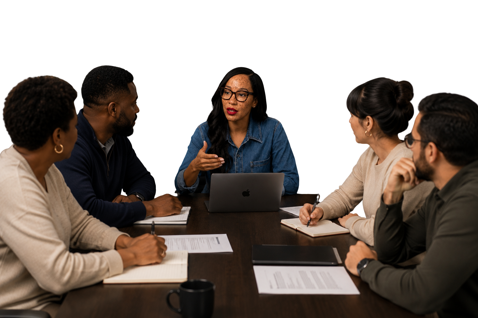 Ravonda Medley leading a working session with a partner organization's team
